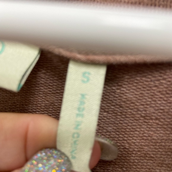 Logo Lori Goldstein women’s cardigan sweater flowy eyelet material sz small - Picture 4 of 9